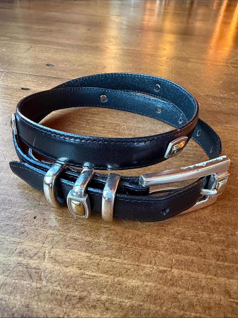 Brighton Black Leather Belt 4A303 Sz ML/32